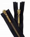 Dvojprúdový kovový zámok pre bundu 85 cm zloty 1pc
