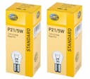 ŽIAROVKA 21/5W Hella 12V P21/5W ORIGINÁL 20 ks.