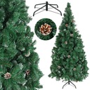 Zasnežený vianočný stromček EVE, smrek, 180 cm, šišky, stojan