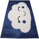 Modrý detský koberec s obláčikom 100x150 Bambina