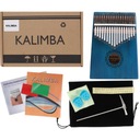 Kalimba zazna klavír 17 kláves mahagón príslušenstvo kufra W-17T-8 modrý