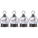 4 ks Stolová lampa Snowflake Christmas Flame Lamp