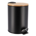 Odpadkový kôš VLOŽKA BAMBOO KRYT čierny 2,5L