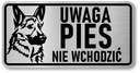 Znak psa Pozor - nemecký ovčiak
