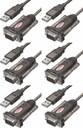 Unitek Y-105 USB - RS232 konvertorový adaptér 1,4m x6