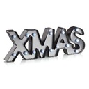 Šedé vianočné ozdobné nápisy na XMAS stôl