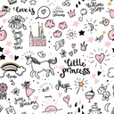 NESPOJENÁ TAPETA JEDNOROŽEC JEDNOROŽEC PRINCESSA