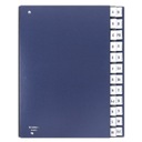 Kartónová korešpondenčná zložka A4 A-Z, námornícka modrá