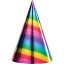 Rainbow narodeninové čiapky Rainbow 8 ks
