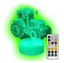 3D LED nočná lampa TRAKTOR Tractor + USB + REMOTE