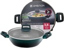 AMBITION DEEP WOK PAN OMBRE ZELENÁ 28cm 3,8L INDUKČNÁ