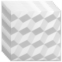 Biele stropné boxy, 3D diamantové panely, 2 m2