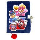 Diár s visiacim zámkom 3D Włochacz A5 Paw Patrol námornícka modrá 96 strán