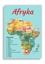 Náučná tabuľová mapa Afriky, krajín Afriky A3