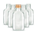 100 ml sklenené fľaše (50 ks) s uzáverom - na vodku, tinktúru, darček