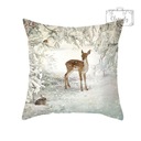 Vianočná obliečka na vankúš Vianočný stromček Deer Forest Snow Christmas 45x45
