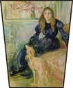 Obrazovka Julie Manet a jej pes Laërte Morisot