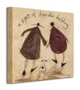 Sam Toft Walking the Dog Obraz na plátne 30x30 cm