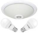 LED PLANE 2x E27 15W snímač pohybu a súmraku