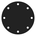 Tesnenie príruby otvoru 180 MM / 8 galmetových skrutiek