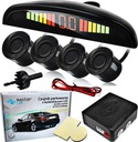 4 LED LCD PARKOVACIE SENZORY PREDNÉ ZADNÉ ČIERNA