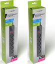 Tracer PowerGuard 3m predlžovací kábel s 5 zásuvkami x2