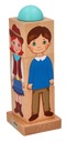 Adam Toys Rotačné drevené puzzle pre deti