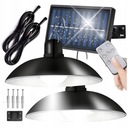 ZÁVISNÉ SOLÁRNE ZÁHRADNÉ LAMPY 2 x VONKAJŠÍ LED PULIČNÝ LUSTER + DIAĽKOVÉ OVLÁDANIE