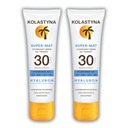 2X ZMATŇUJÚCI OCHRANNÝ KRÉM NA TVÁR SPF30 KOLASTYNA SUPERMAT 50ML LIGHT