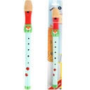 DREVENÁ FAREBNÁ FLAUTA PRE DETI NÁSTROJ 32CM