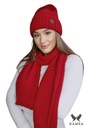 RAISA dámska súprava, čiapka a šál, červená, KAMEA