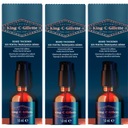 King C Gillette Serum Olej na zahusťovanie brady s vitamínom B a kofeín 50 ml x 3
