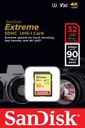 SANDISK 32GB SD SDHC Class 10 EXTREME 90MB/s UHS-3