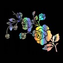Multicolor Style Car 3D Stickers 17,2*12,9