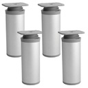 4x NÁBYTKOVÁ NOHA NASTAVITEĽNÁ NÁBYTKOVÁ NOHA fi-40mm H-10cm H-100mm