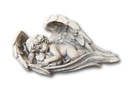 Cupid so psom Sadrový anjel ležiaci krídlo Psík