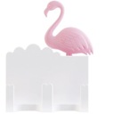 Samolepiace háčiky na vešiaky na malé predmety Flamingo