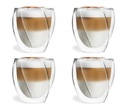 Termopoháre na kávu a čaj Vialli Design CRISTALLO 250ml (4ks)