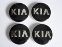 4x krytky emblémov pre ráfiky KIA 58 mm XW0609-8, čierne