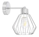 NÁSTENNÁ LAMPA, masívna, loft drôt, E27, chróm