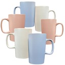 hrnček KERAMICKÝ KAMENINOVÝ 375ml NA KÁVU A ČAJ 6 KS. SET