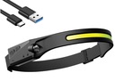VÝKONNÁ LED HLAVOVÁ LAMPA SNÍMAČ POHYBU NABÍJATEĽNÉ USB C