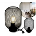 Čierna prelamovaná stolná lampa Loft style, E27
