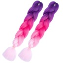 2x Ombre farbené syntetické vlasy na vrkoče