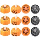 12 ks halloweenskej LED halloweenskej tekvicovej lampy
