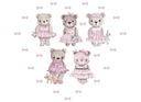 Samolepky na stenu BEARS BOWS SET 120x150cm