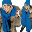 WARM Set HAT + WOOL SCARF dámsky hrubý zimný šál POLISH