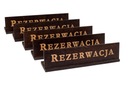 REZERVÁCIA - 5x hnedá drevená plaketa - OW