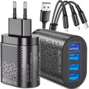 RÝCHLA SIEŤOVÁ NABÍJAČKA PRE TELEFÓN QC 3.0 48W