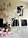 sklenená váza martini pohár svietnik H50 d15